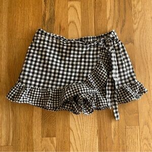 Rare Editions Ruffle Gingham Skort Size 12